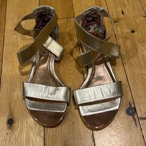 Ted Baker gold sandals